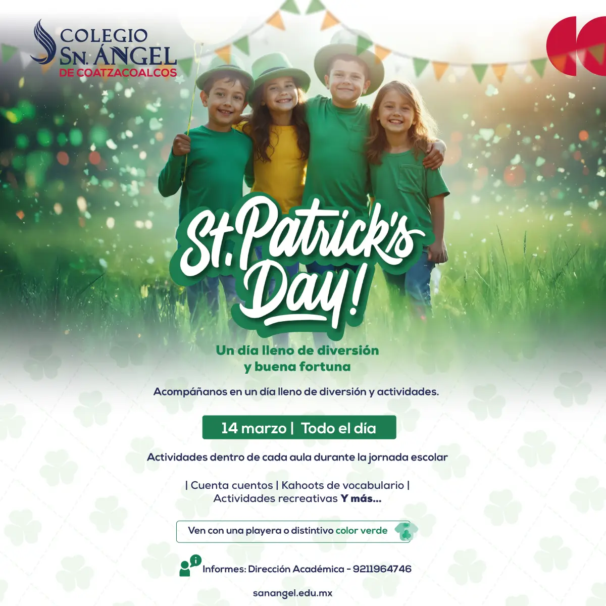 St. Patrick's Day - Colegio Sn. Ángel Coatzacoalcos